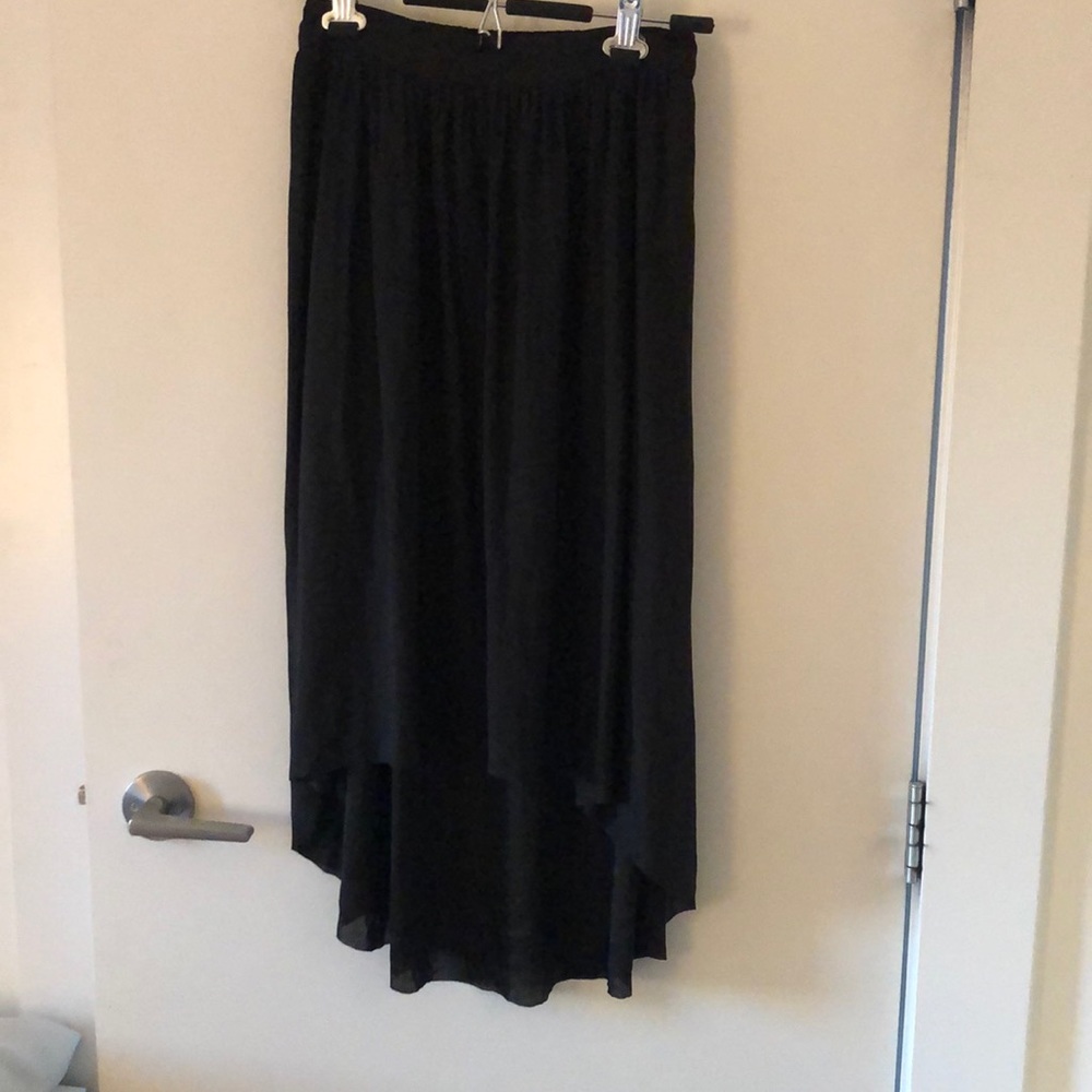 Black hi low skirt